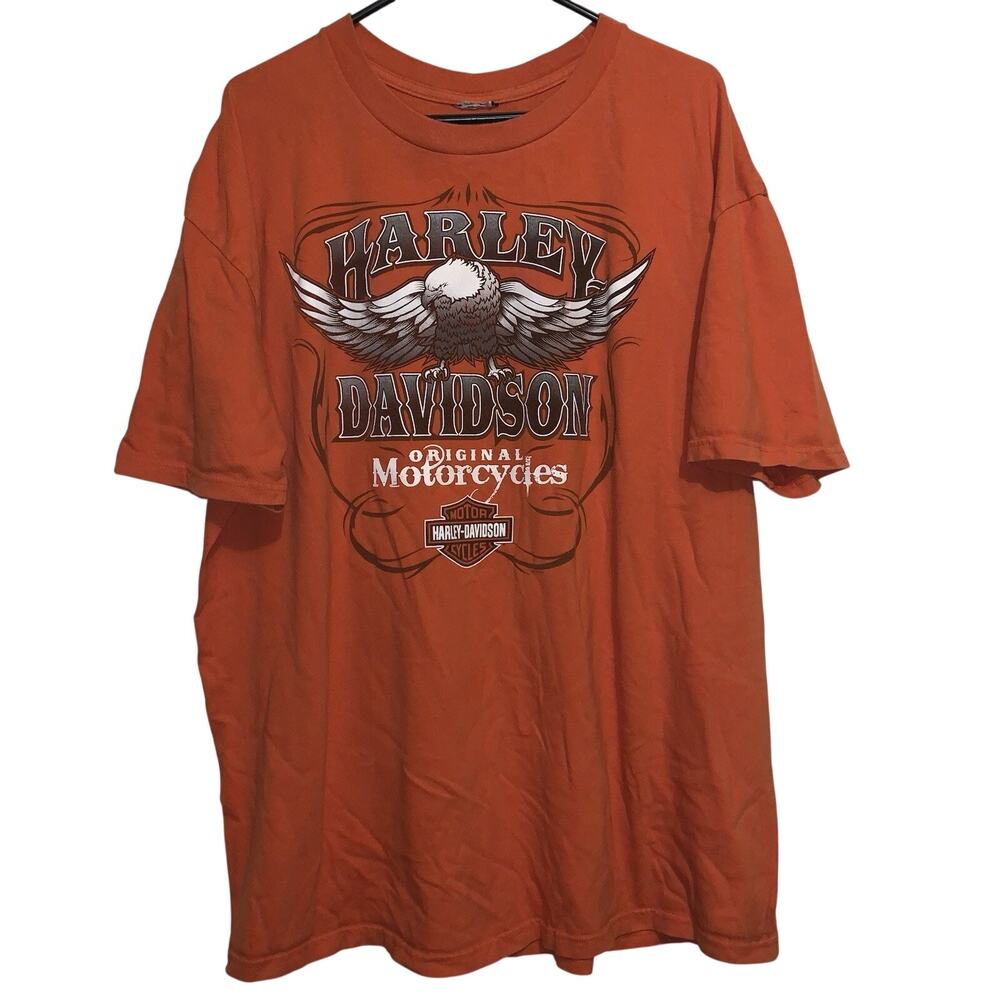 Vintage Harley Davidson Chicago Windy City Graphic Burnt Orange Shirt XL NO TAG